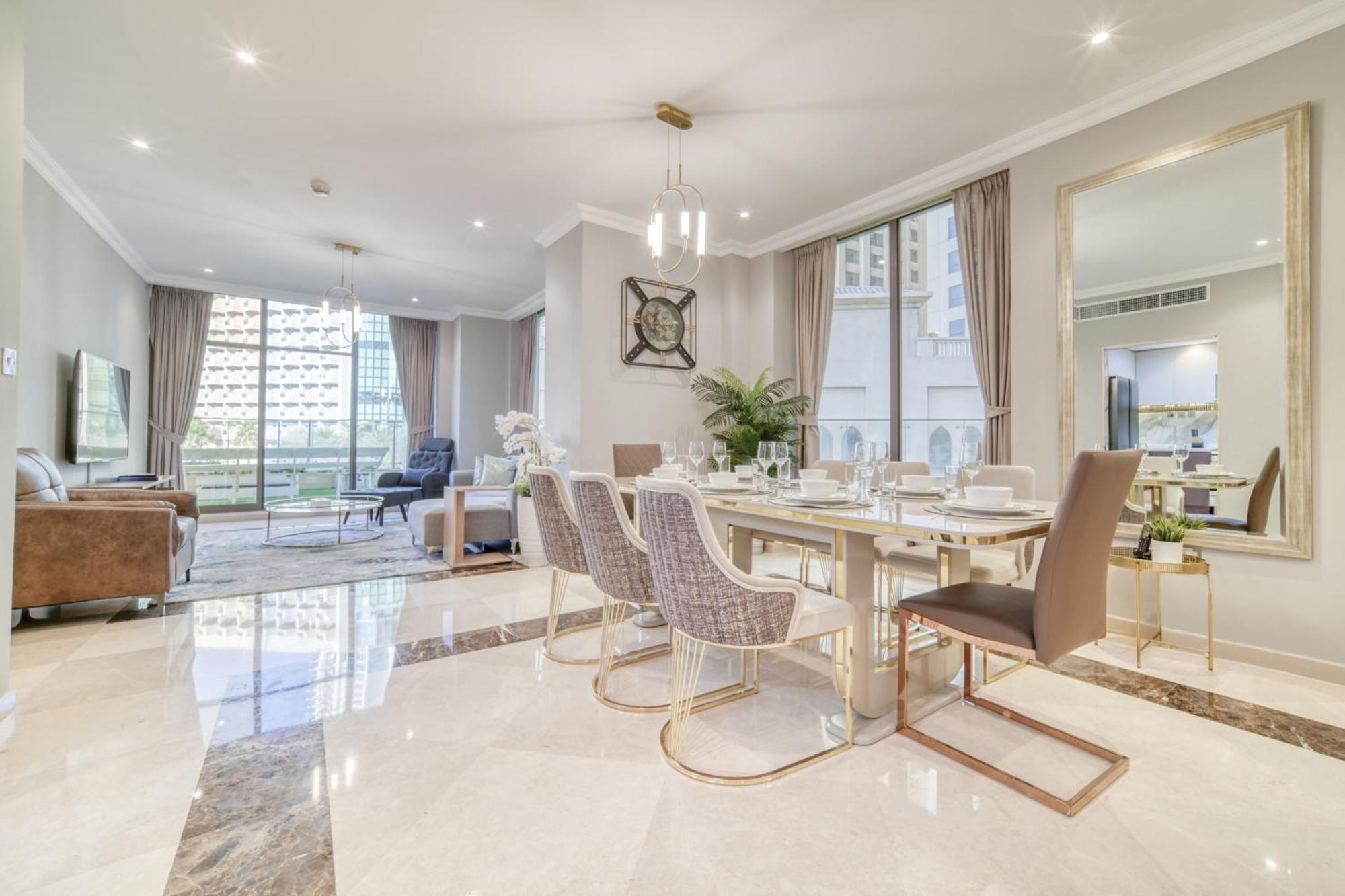 Luxurious 4 Bedroom Duplex With Terrace & Sea View Dubai Dış mekan fotoğraf